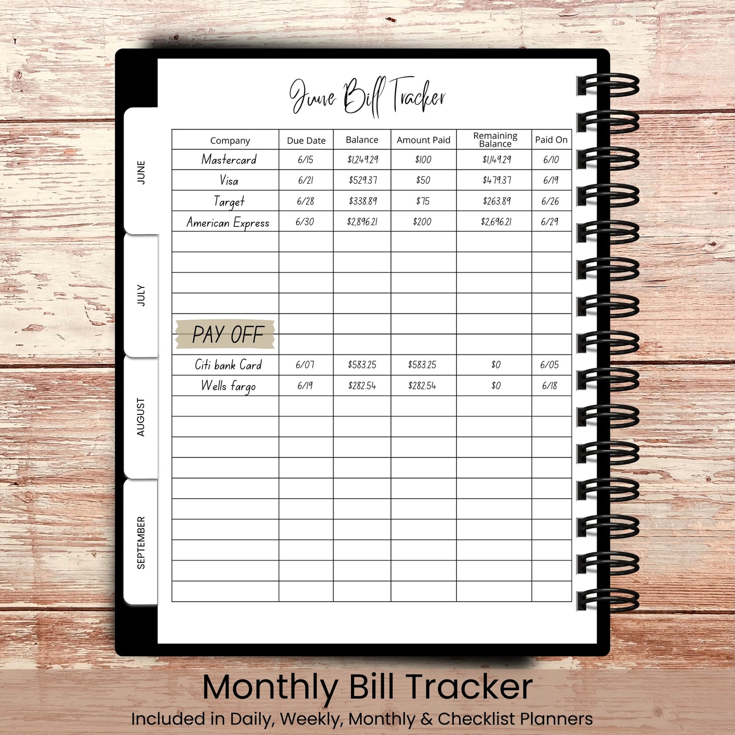 Scenic View Custom Planner