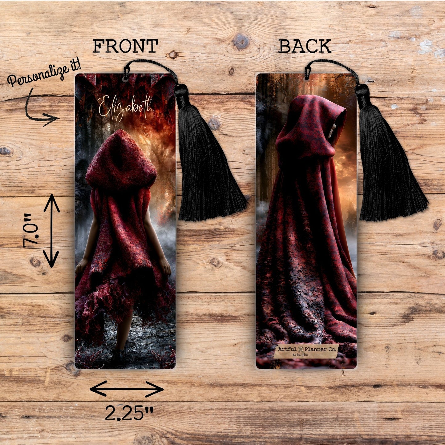 A Little Wild, A Little Red Personalized Bookmark
