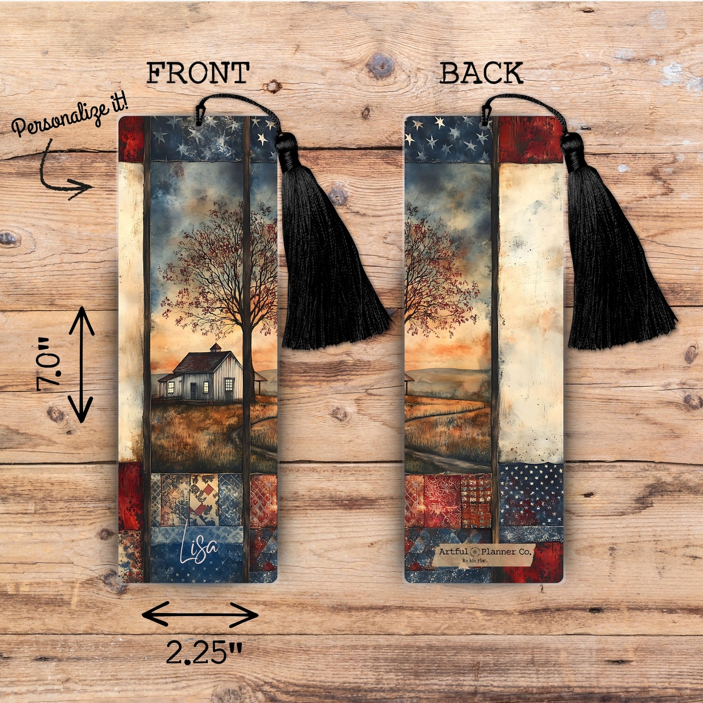 American Heritage Personalized Bookmark