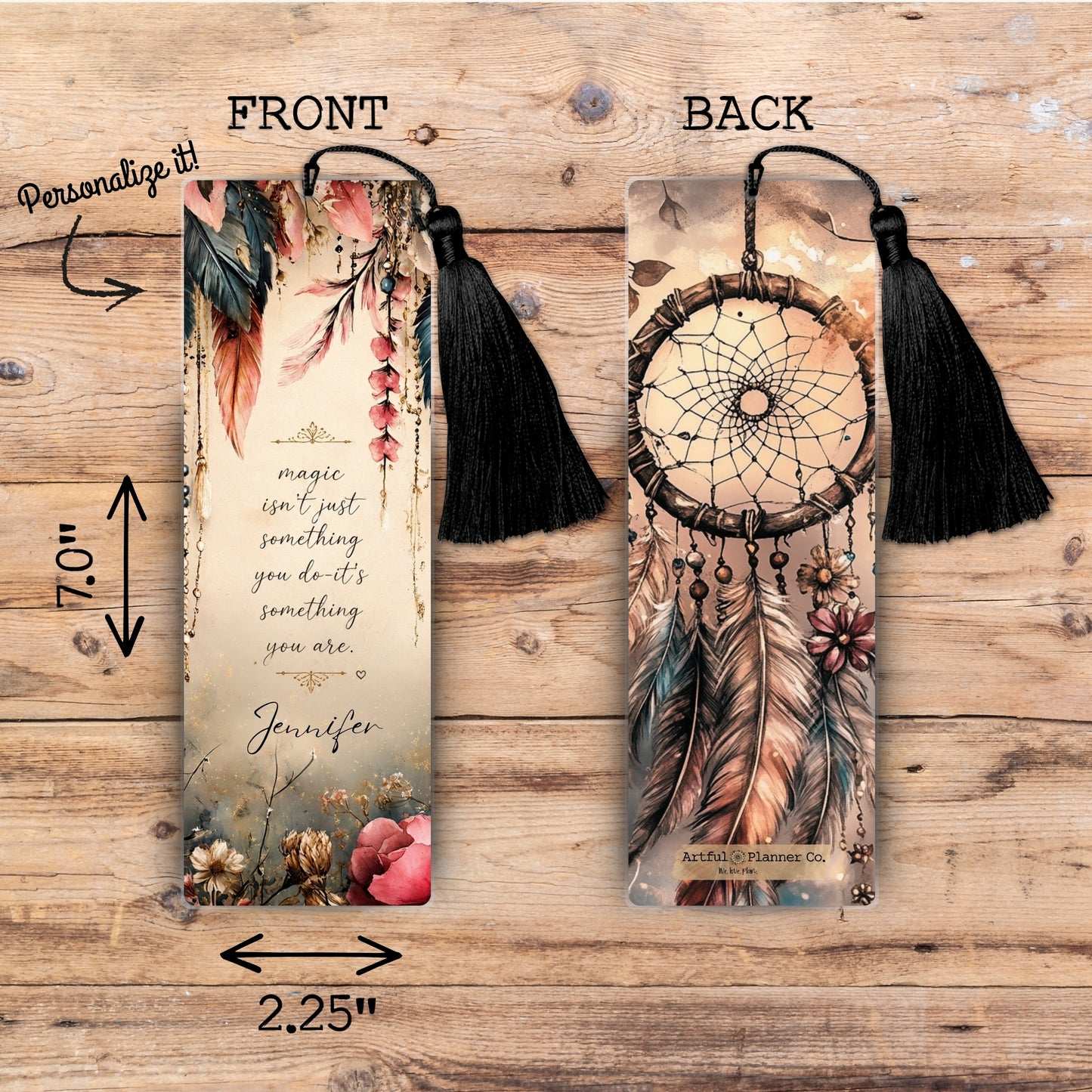 Bohemian Magic Personalized Bookmark