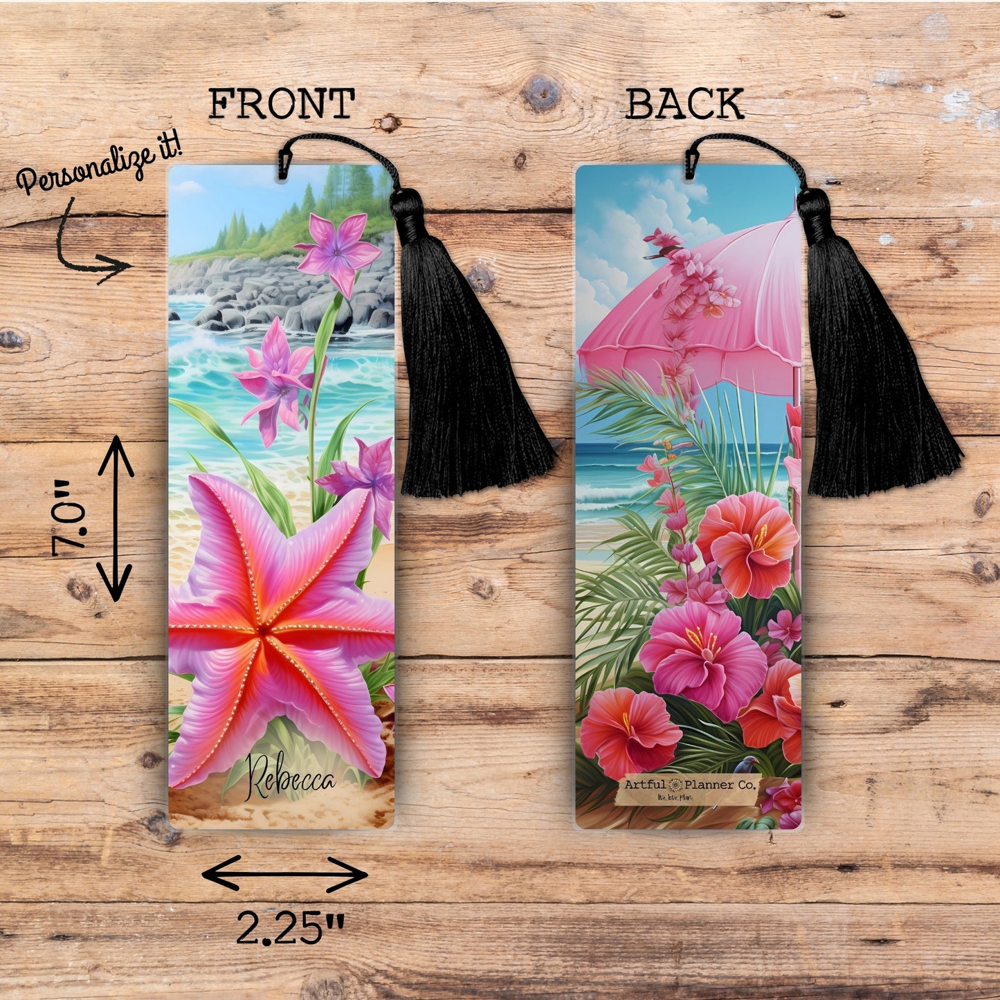 Island Orchids Personalized Bookmark
