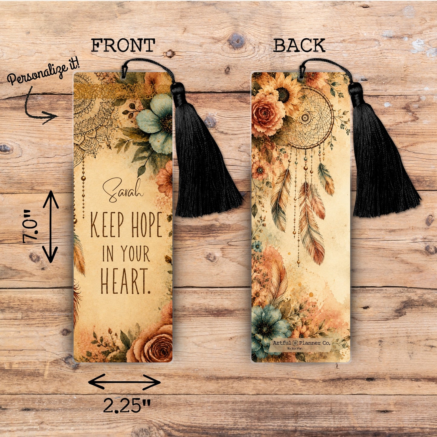 Keep Hope Personalized Bookmark