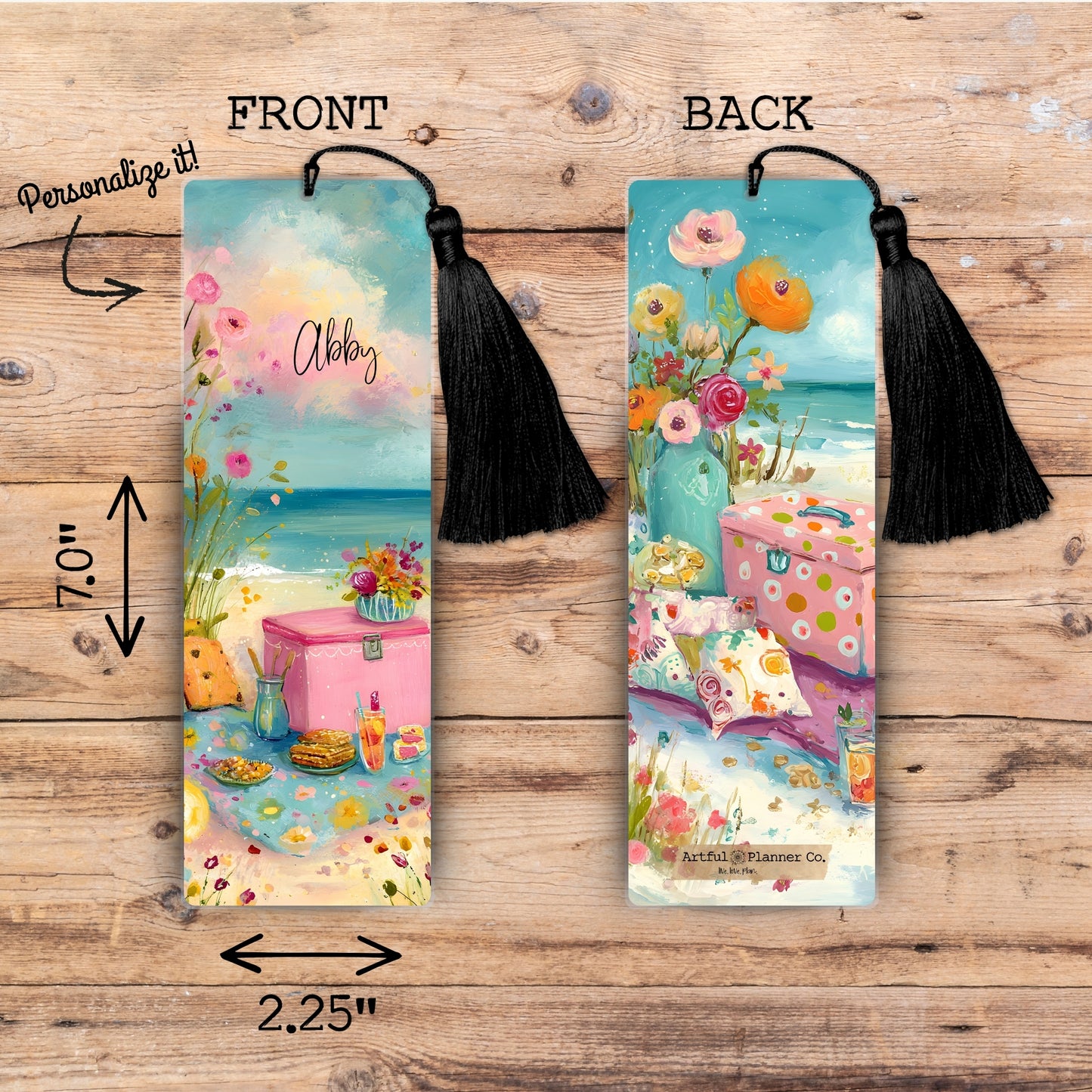 Picnic in Paradise Personalized Bookmark