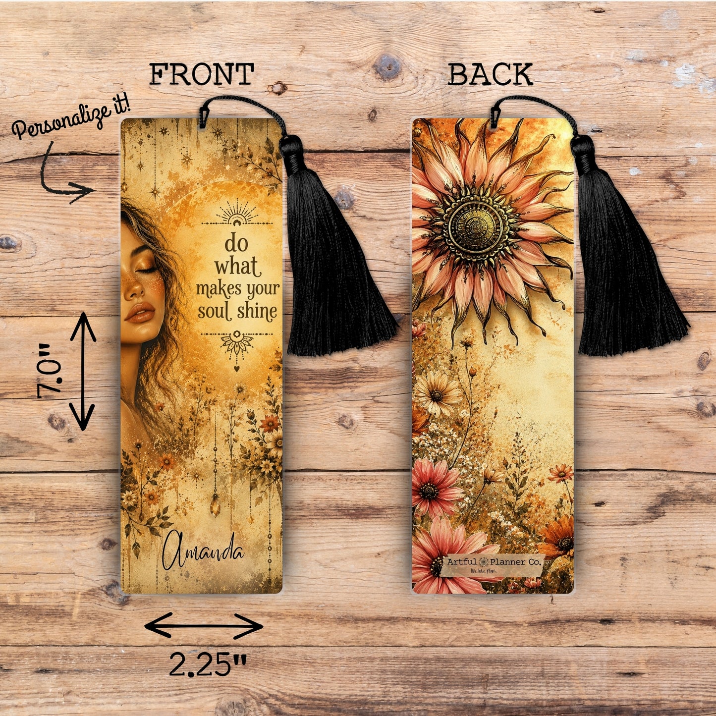 Soul Shine Personalized Bookmark