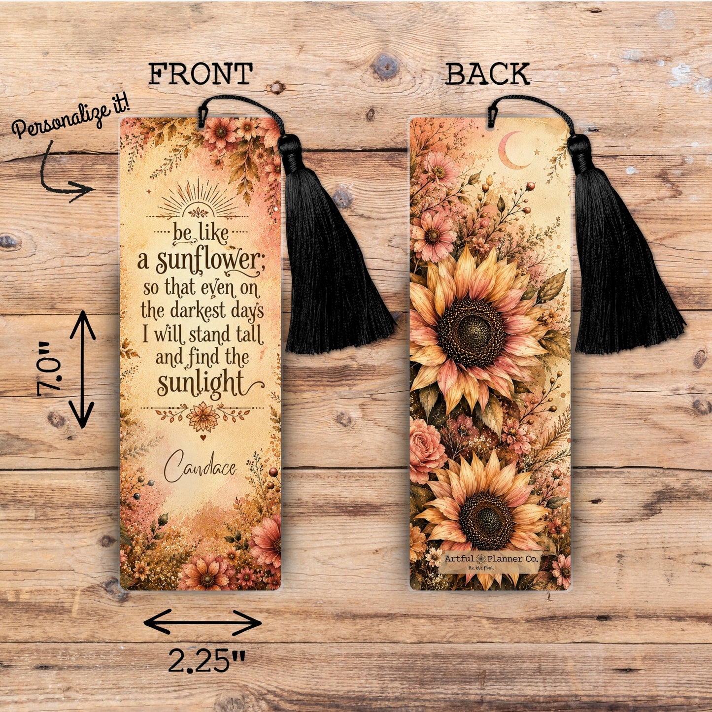 Stand Tall Personalized Bookmark
