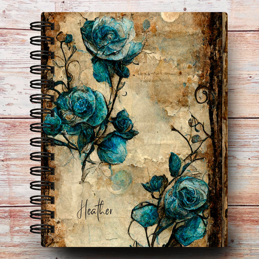 Gothic Blue Roses Custom Planner