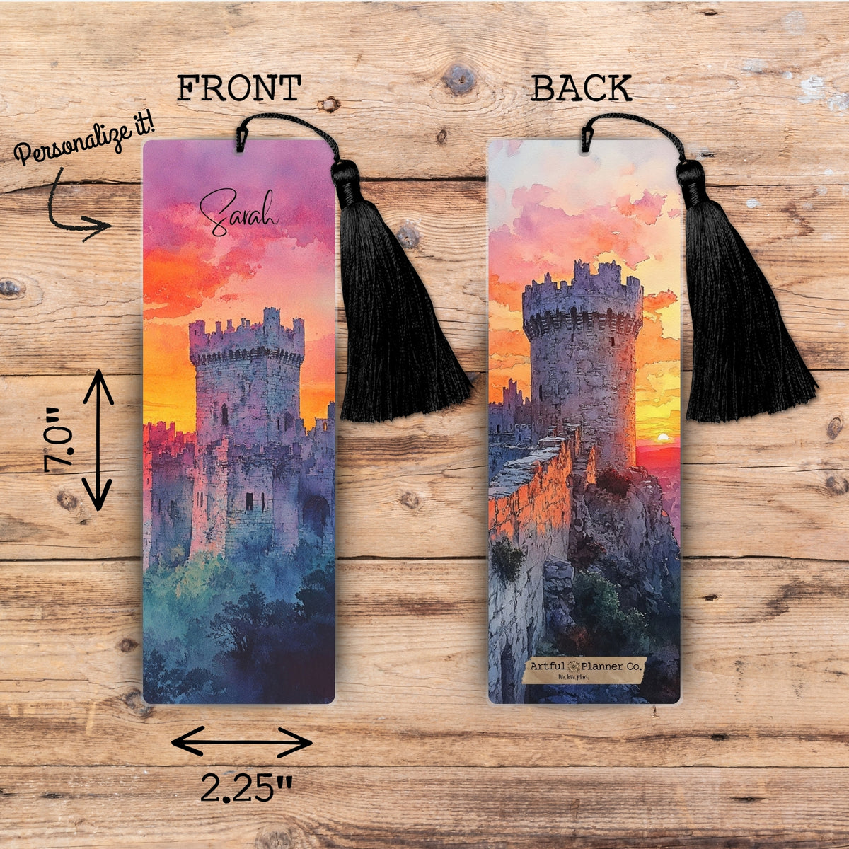 Medieval Castle Personalized Bookmark