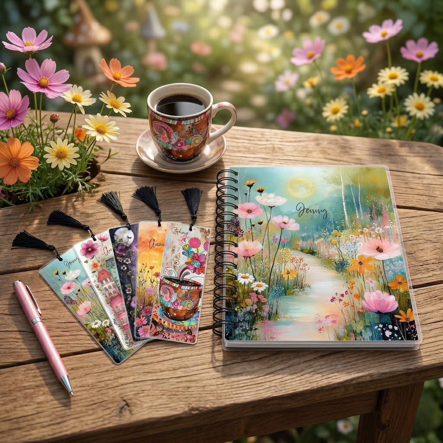 Midnight Garden Personalized Bookmark