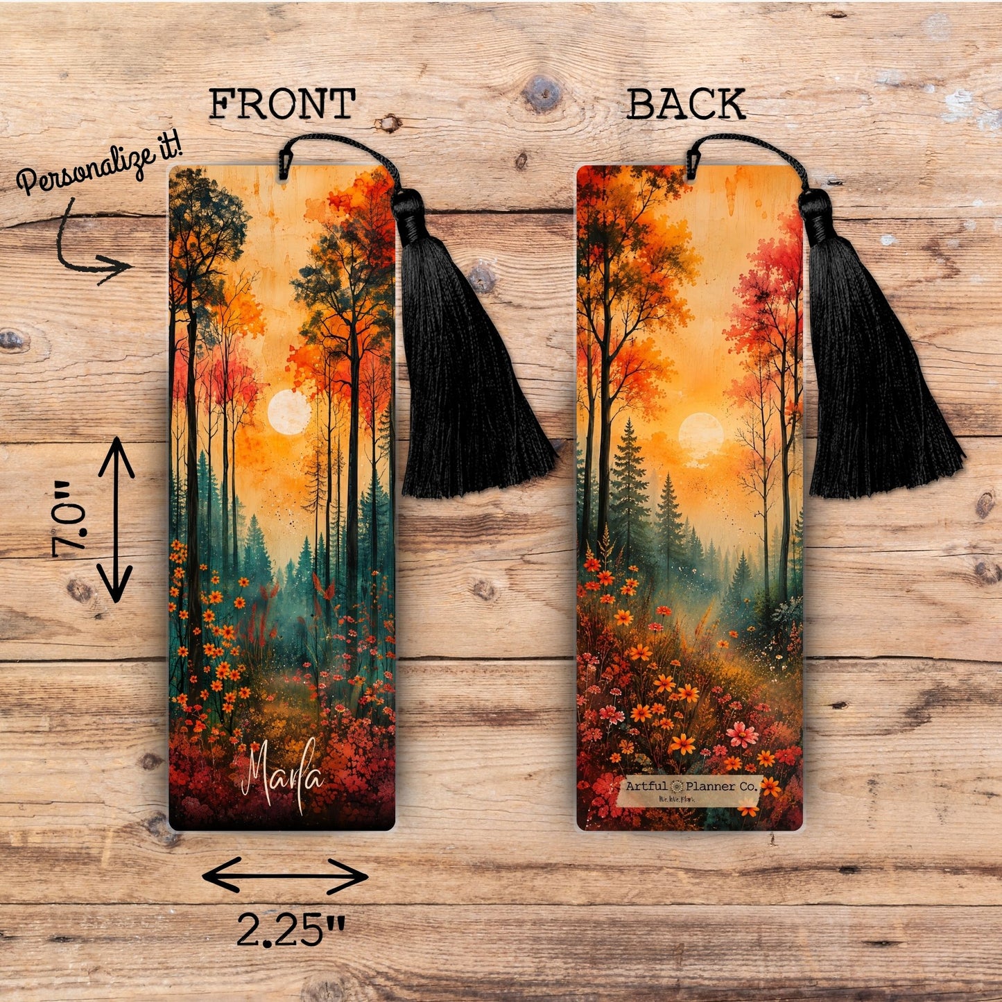Summers Sunset Personalized Bookmark