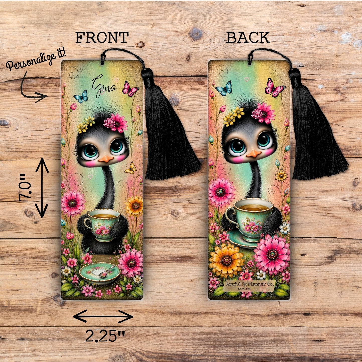Sweetie Bird Tea Personalized Bookmark