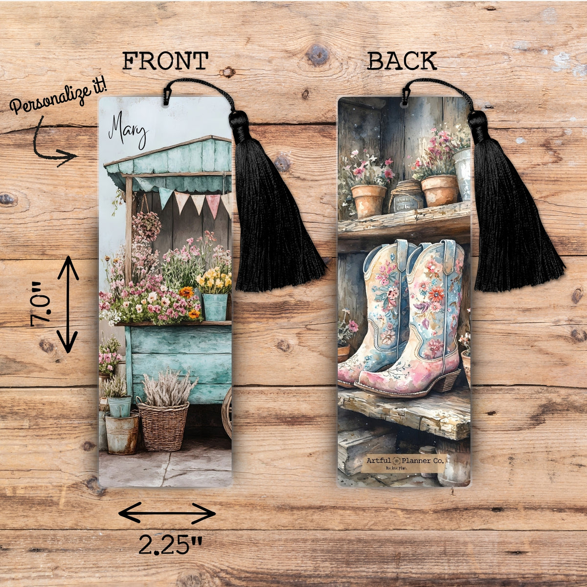 Western Market Personalized Bookmark