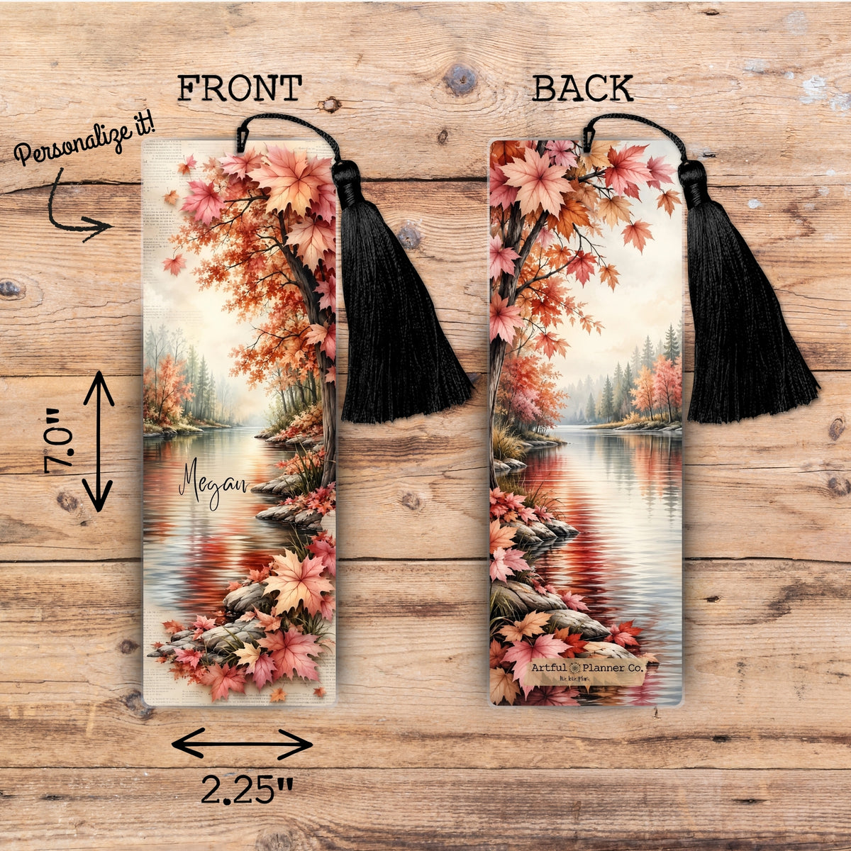 Whispers of Autumn Personalized Bookmark