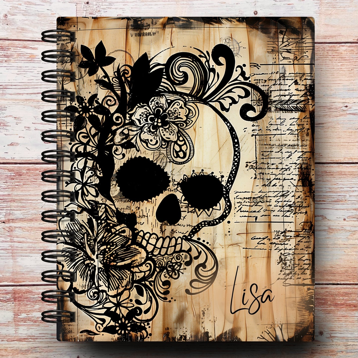 Floral Skull Custom Planner