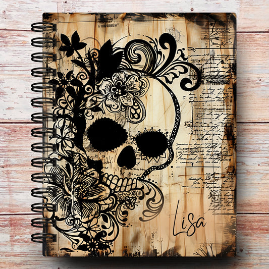 Floral Skull Custom Planner