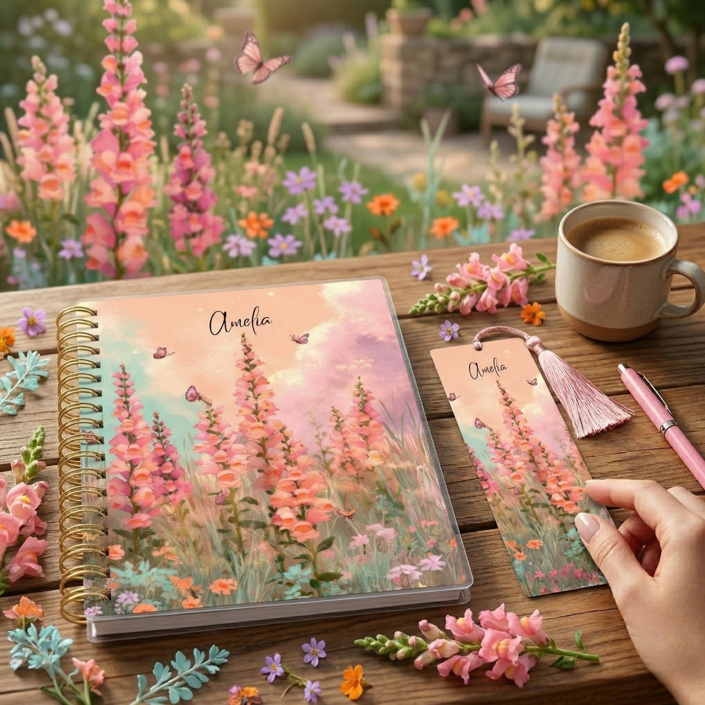 Pastel Spring Personalized Bookmark