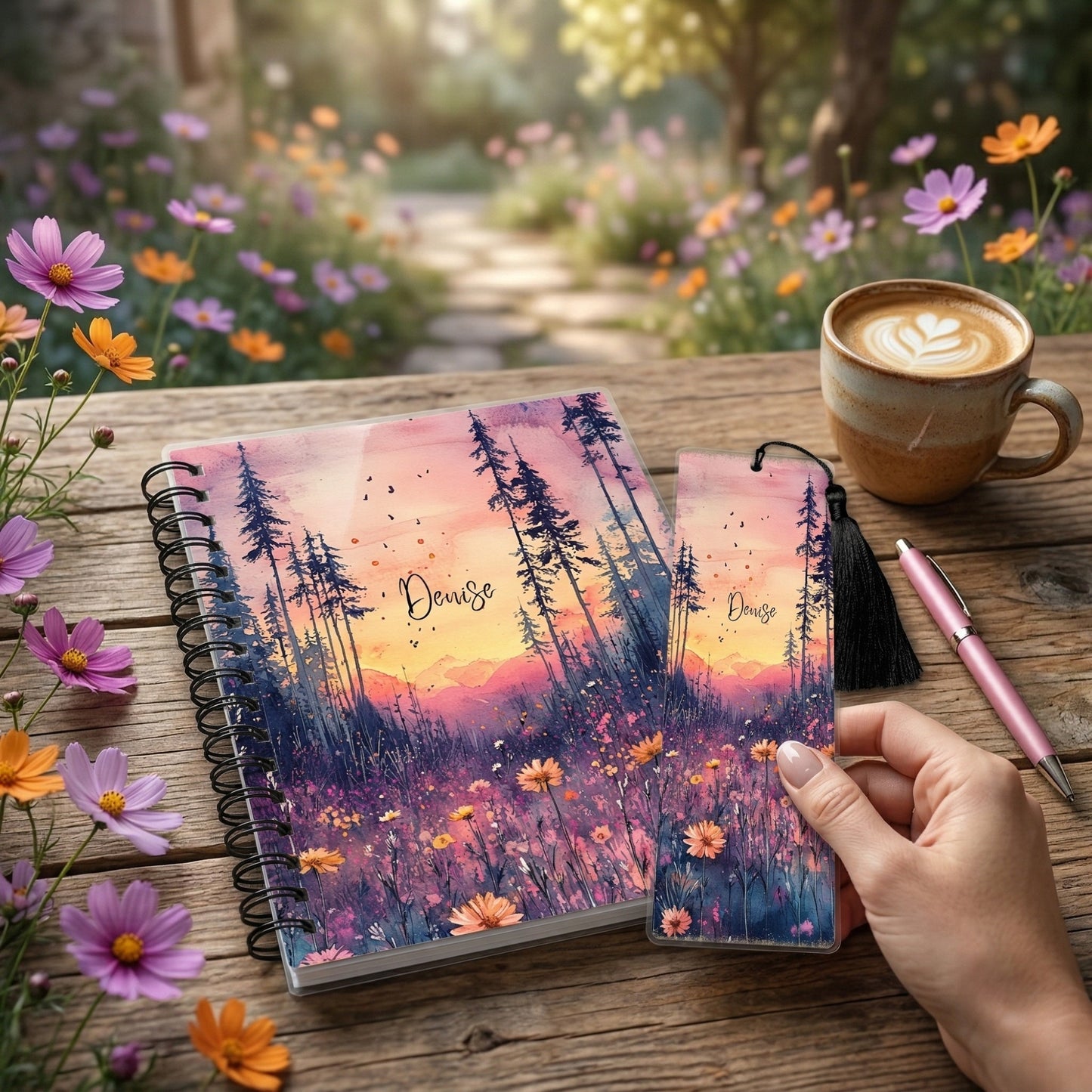 Wildflower Grove Personalized Bookmark
