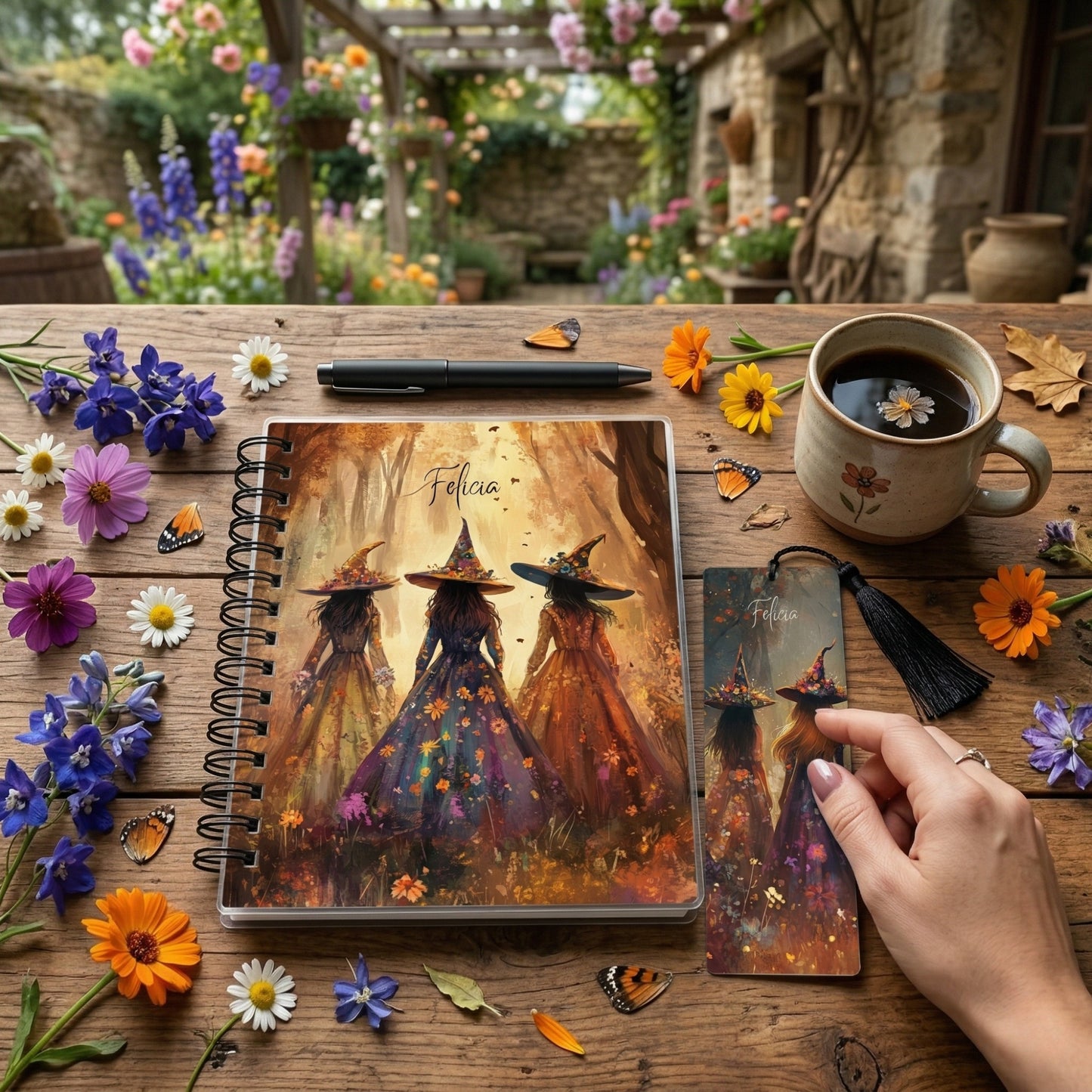 Woodland Witches Personalized Bookmark