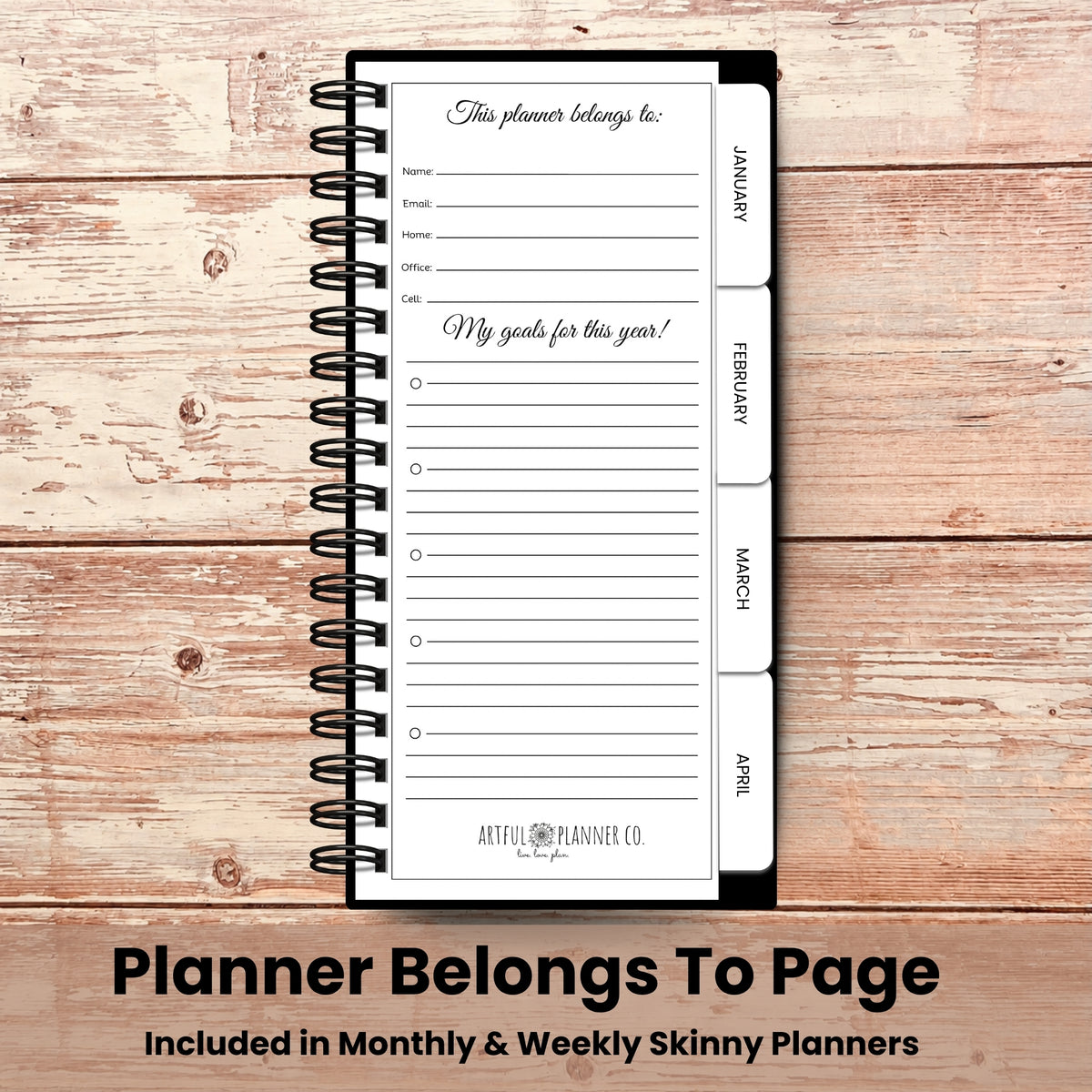 Artful Skinny Custom Planners – Choose Your Cover | 4.75" × 9.5"