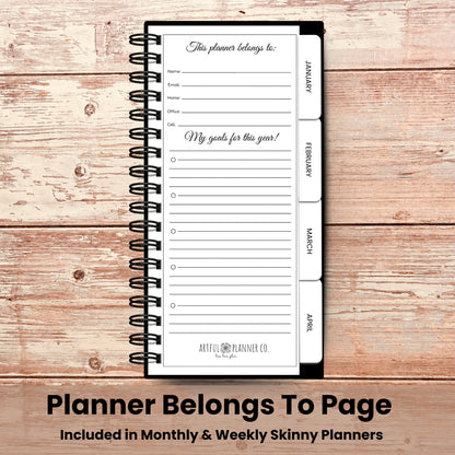 Artful Skinny Custom Planners – Choose Your Cover | 4.75" × 9.5"