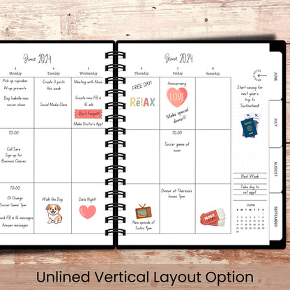 Sunflower Skull Custom Planner