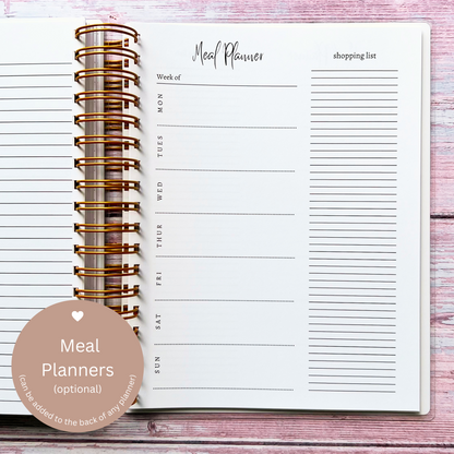 Personalized Weekly Planner | Ethereal Hummingbird Garden