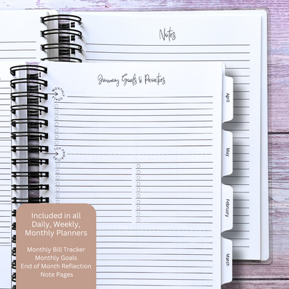 Personalized 6 Month Daily Planner | Autumn Moon