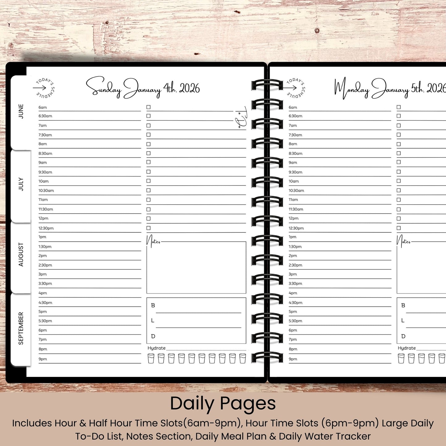 Boho Cat | All In One Custom Planner (Daily, Weekly & Monthly)