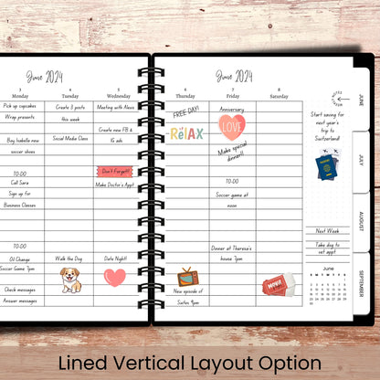 Midnight Daisies Custom Planner