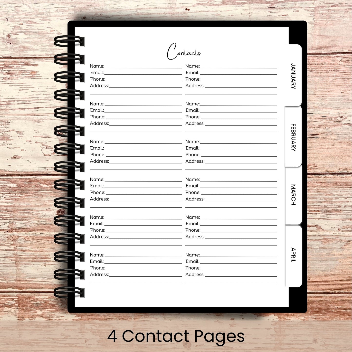 Dark Florals | All In One Custom Planner (Daily, Weekly & Monthly)