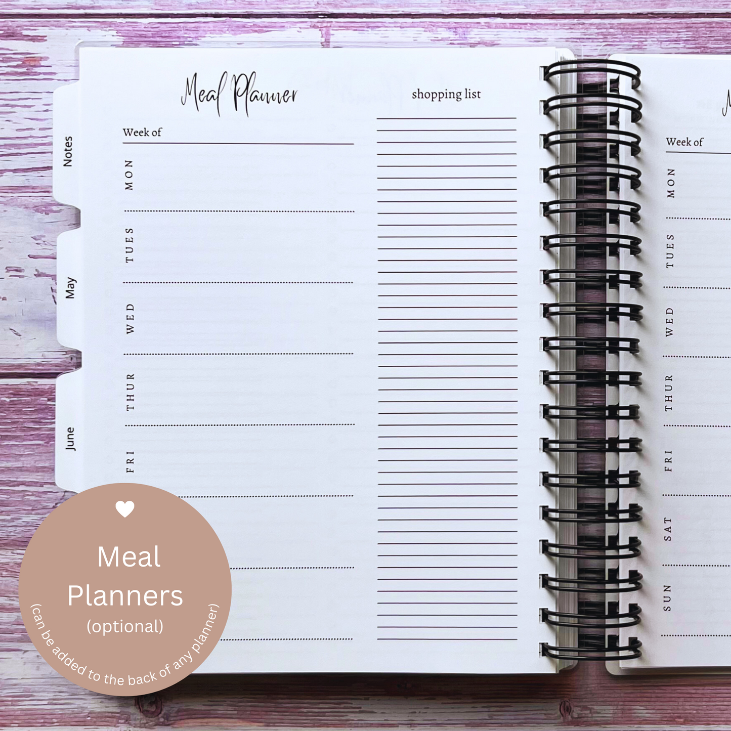 Pink Poinsettia Custom Planner