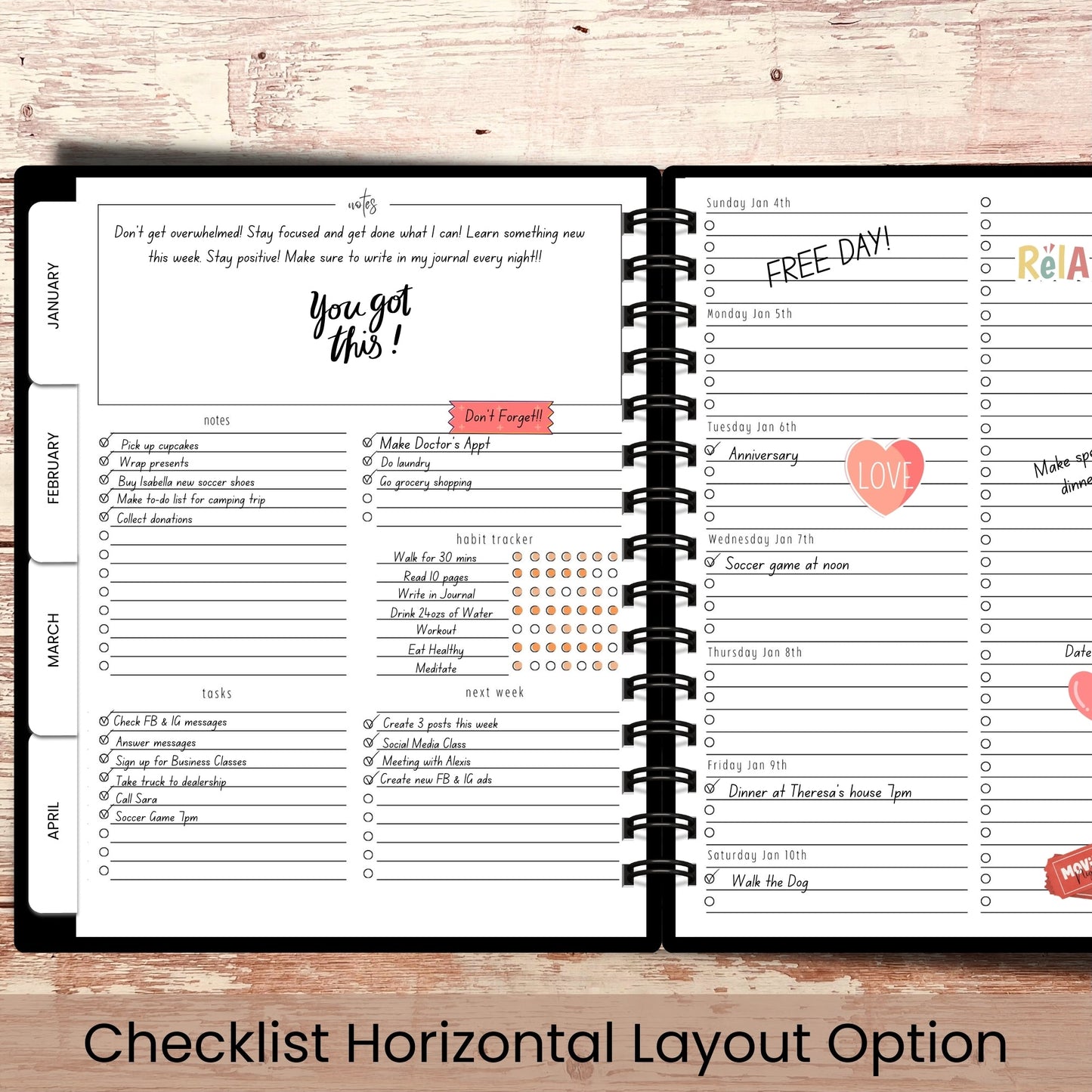 Wildflower Moon Custom Planner