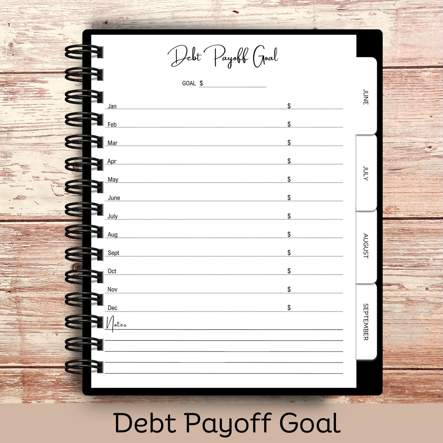 Custom Budget Planner - Black & Gold