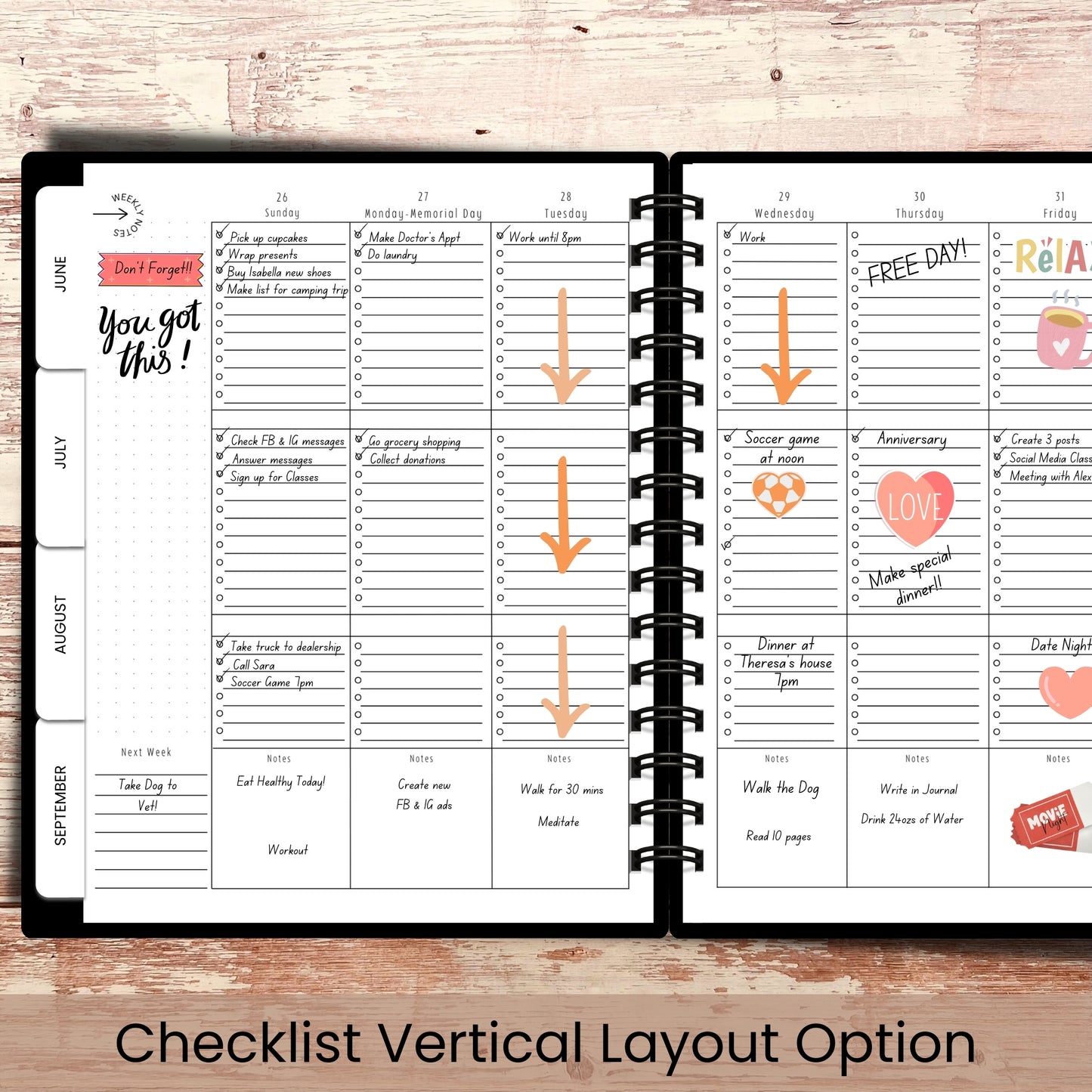 Sunflower Skull Custom Planner