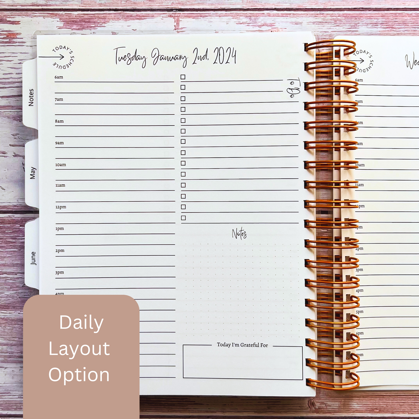 Personalized 6 Month Daily Planner | Stay Wild & Free