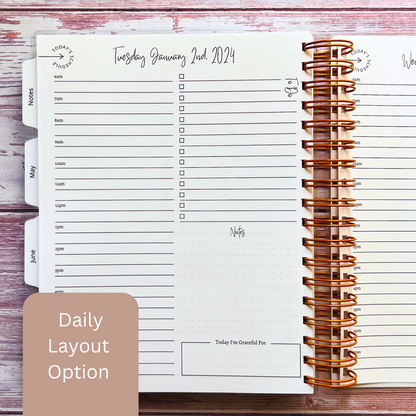 Personalized 6 Month Daily Planner | Vintage Celestial
