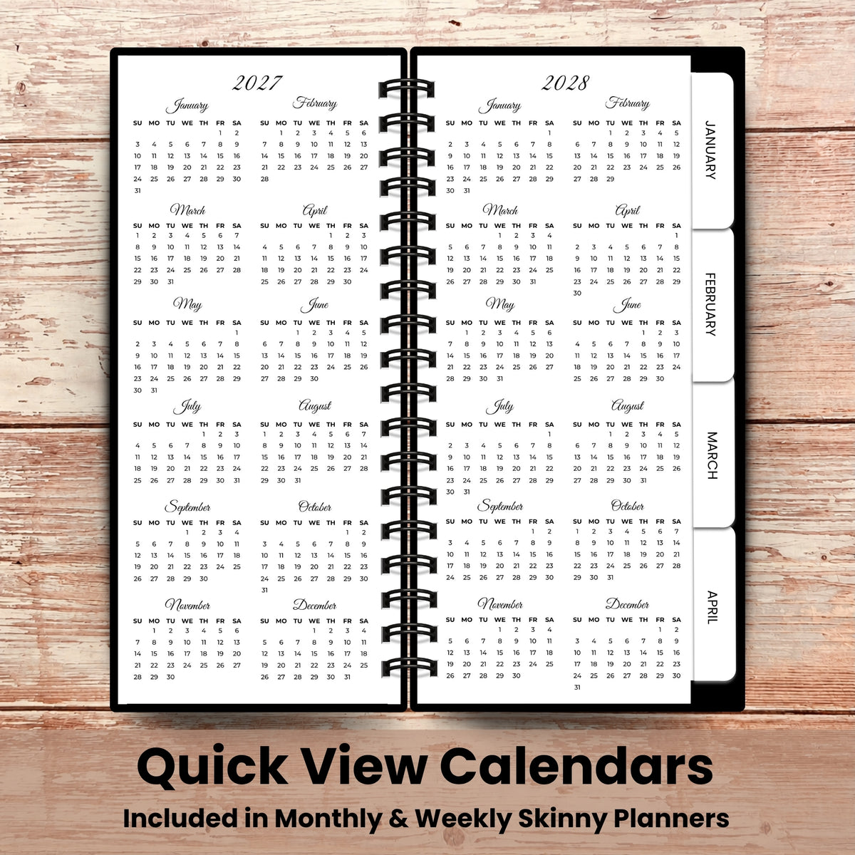 Artful Skinny Custom Planners – Choose Your Cover | 4.75" × 9.5"
