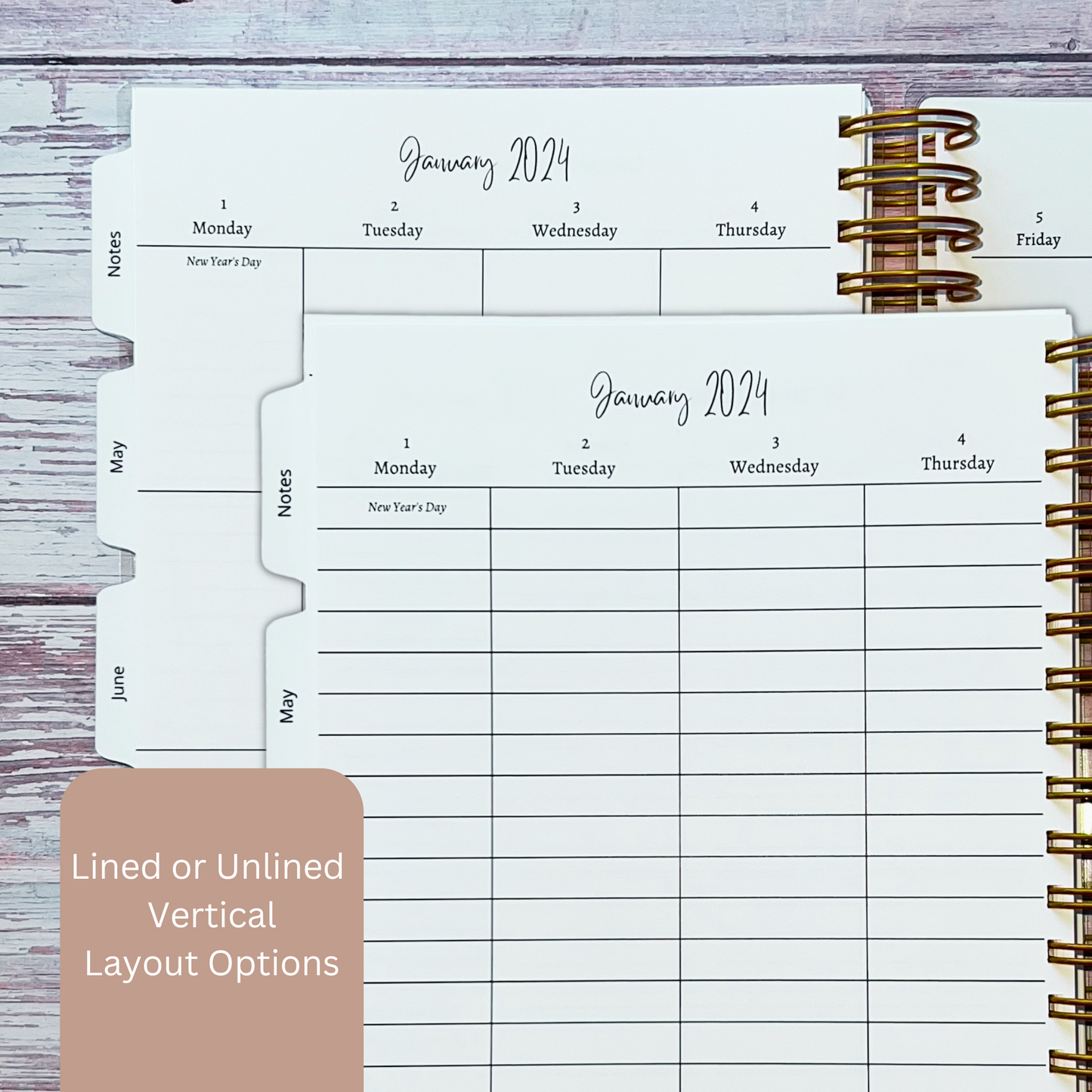 Personalized Boho Flowers Planner