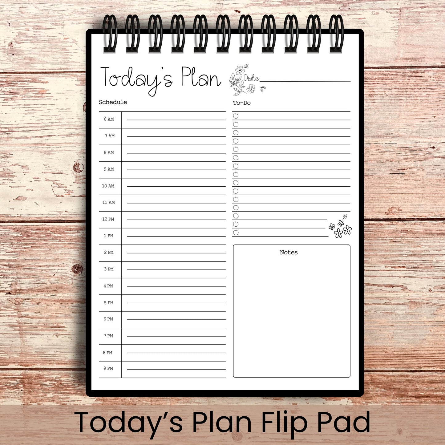 Personalized Today's Plan Flip Pad | Choose Your Cover