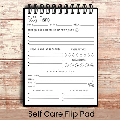Personalized Self Care Flip Pad | Choose Your Cover