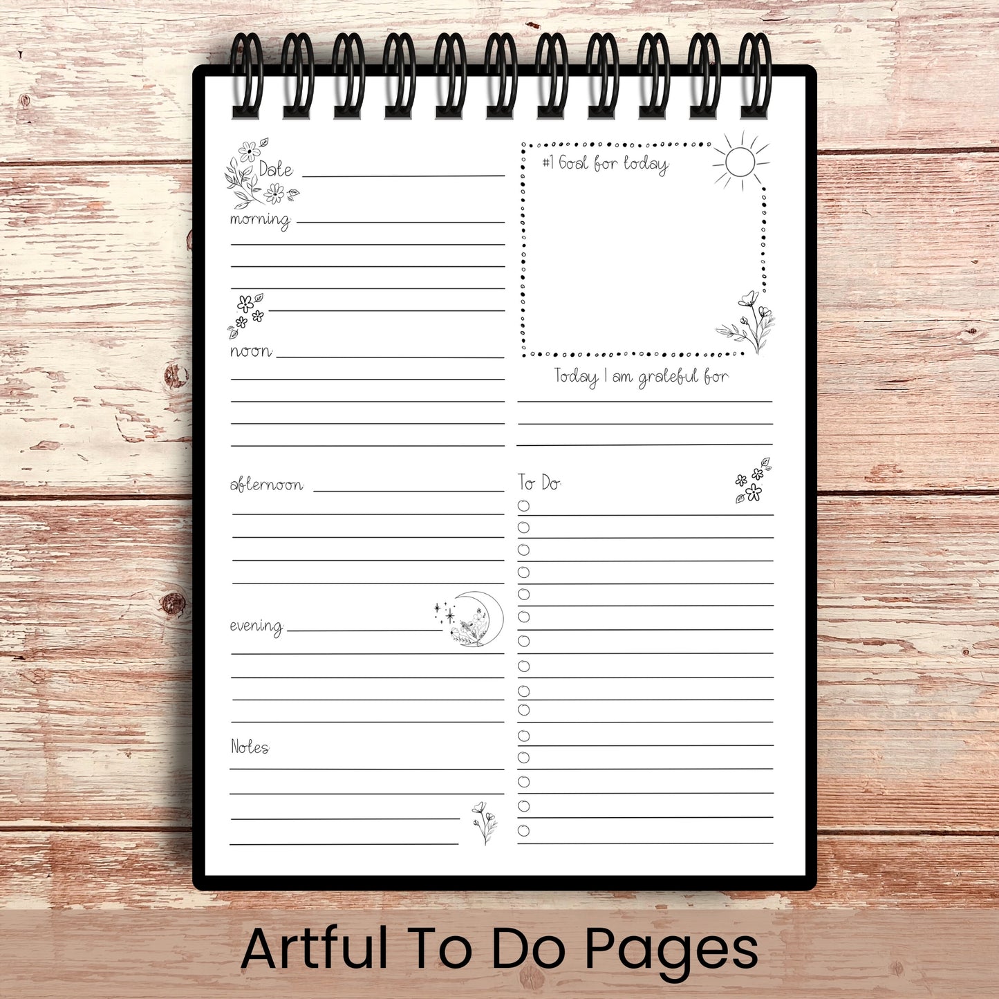 Personalized Artful to Do Flip Pad | Choose Your Cover
