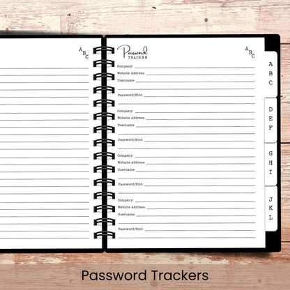 Personalized Password Log Book