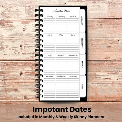 Artful Skinny Custom Planners – Choose Your Cover | 4.75" × 9.5"