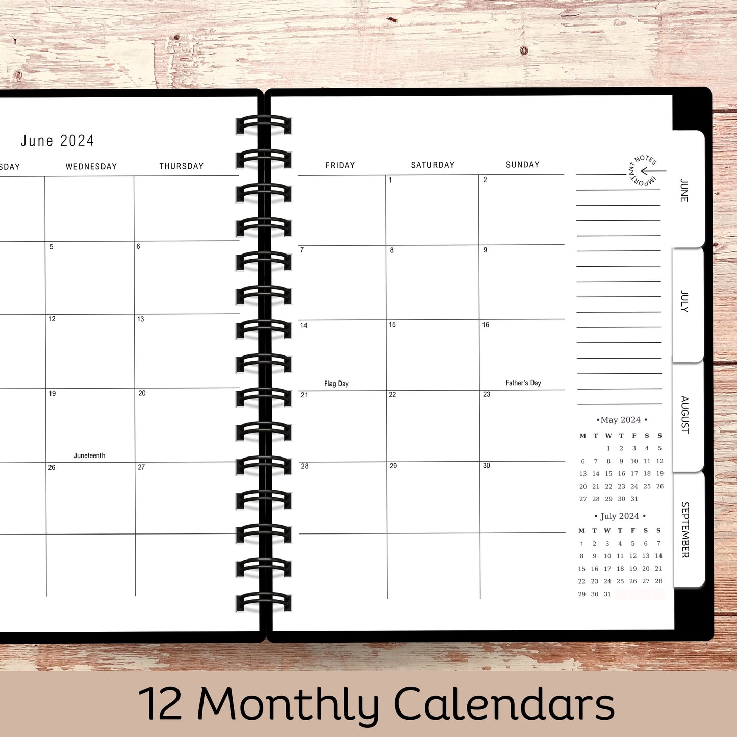 Custom Budget Planner - Black Striped