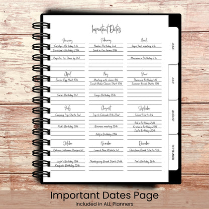 Midnight Daisies Custom Planner