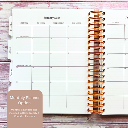 Personalized Monthly Planner - Boho Sailboat