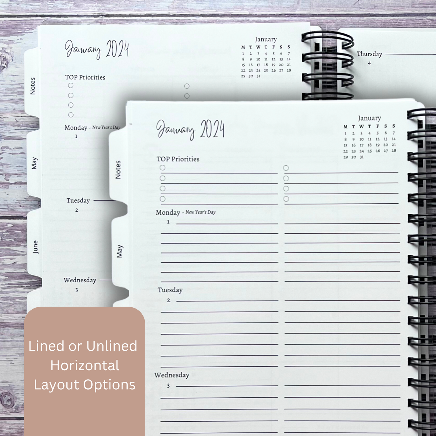 Snowy Raccoon Custom Planner
