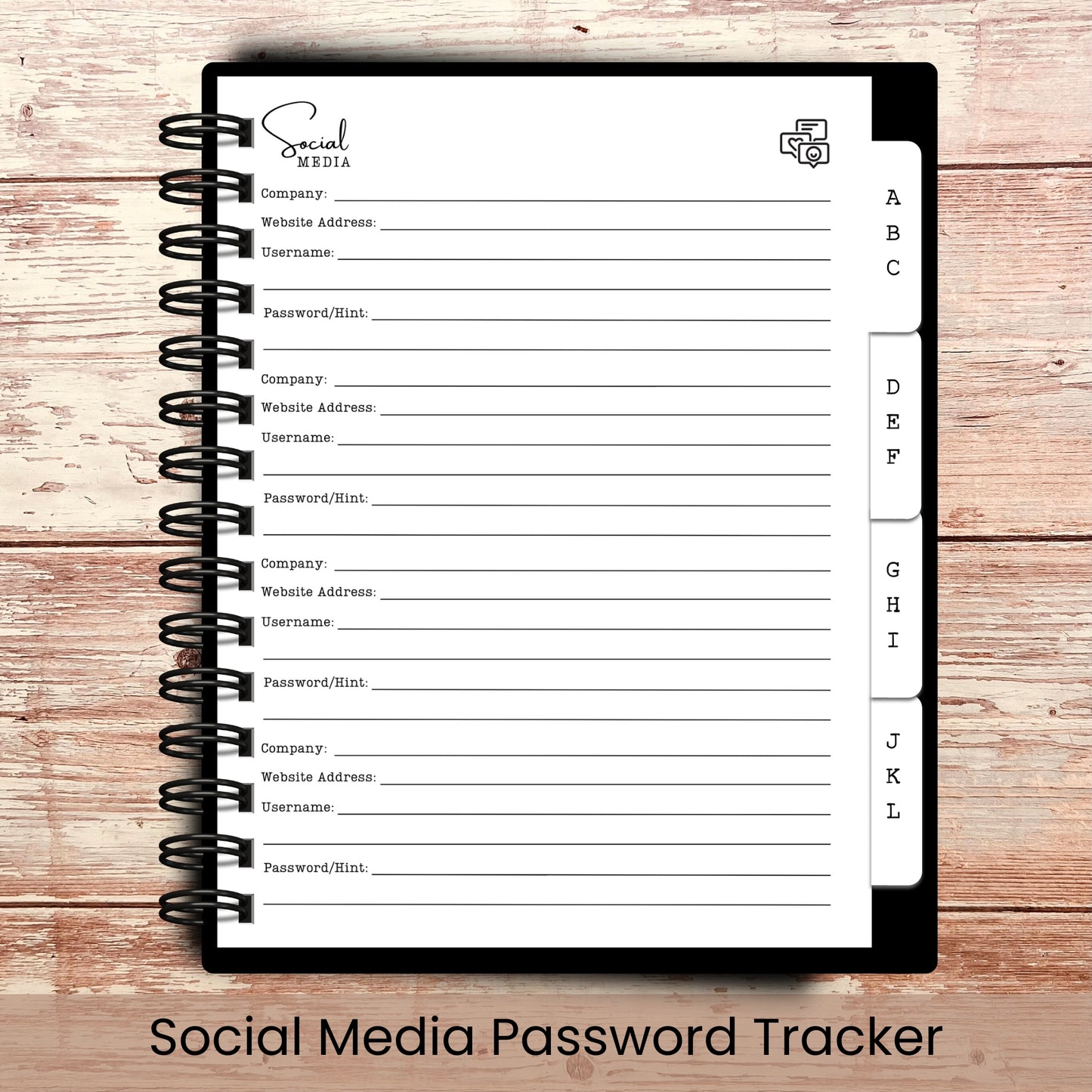 Personalized Password Log Book | Gothic Skull Garden