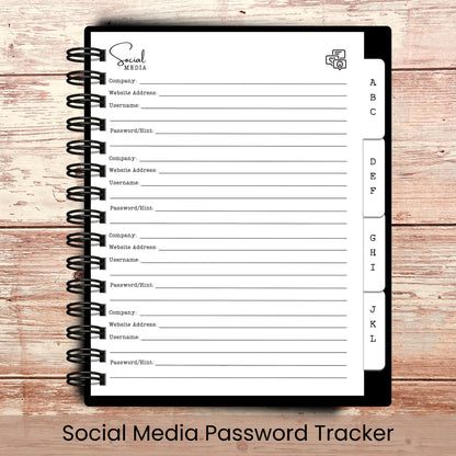 Personalized Password Log Book | Gothic Skull Garden