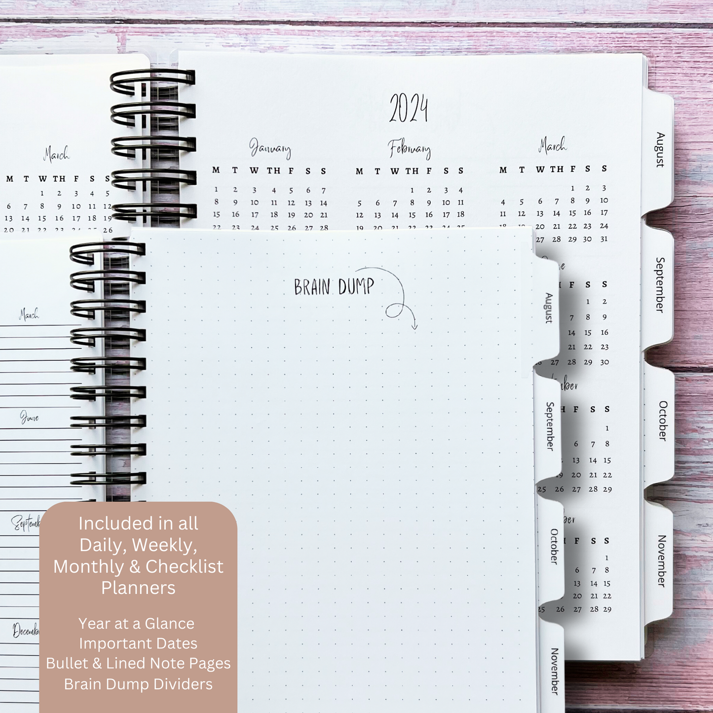 Personalized Monthly Planner - Boho Sunflowers