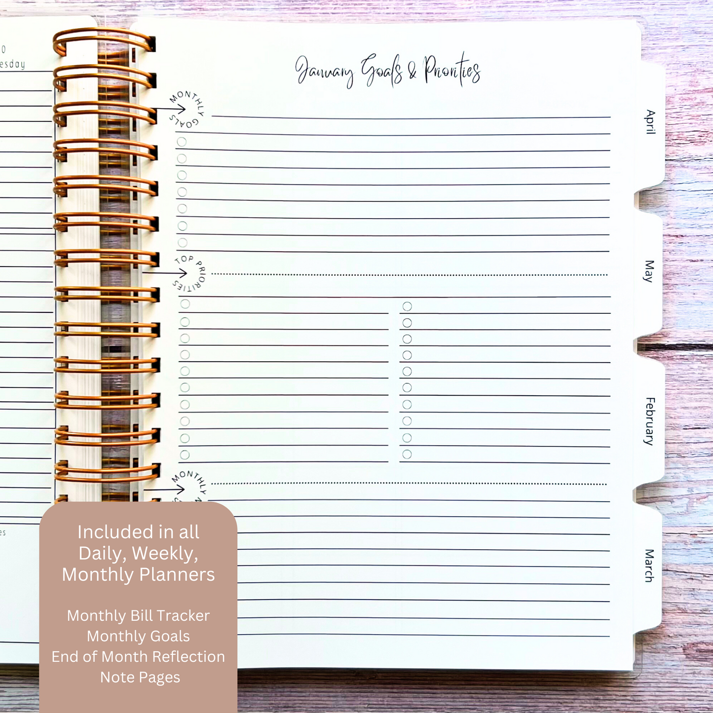 Personalized Monthly Planner - Scenic Route